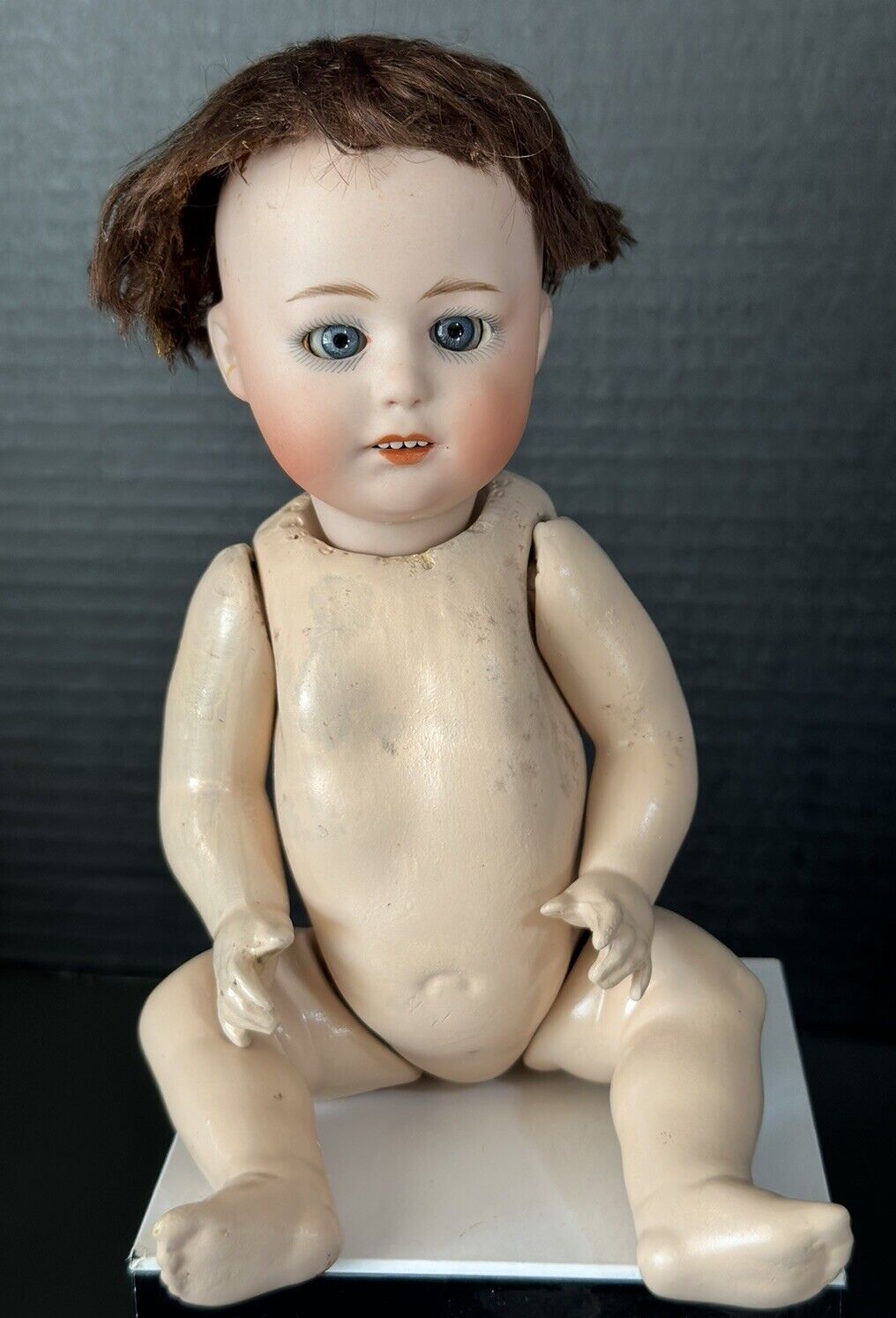 Rare Antique German Heubach Gebrüder Mold 10532 Bisque Head Character 9” Doll