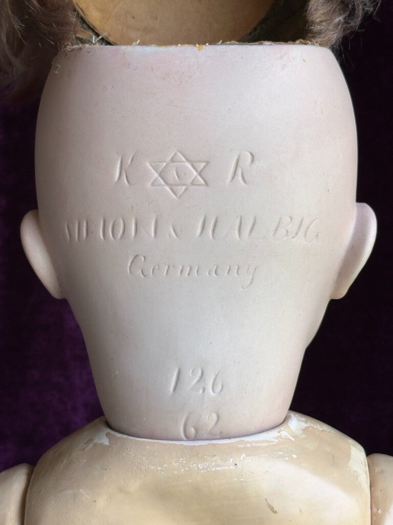 Antique German 24" Simon & Halbig Kammer & Reinhardt 126 Bisque Head Baby Doll
