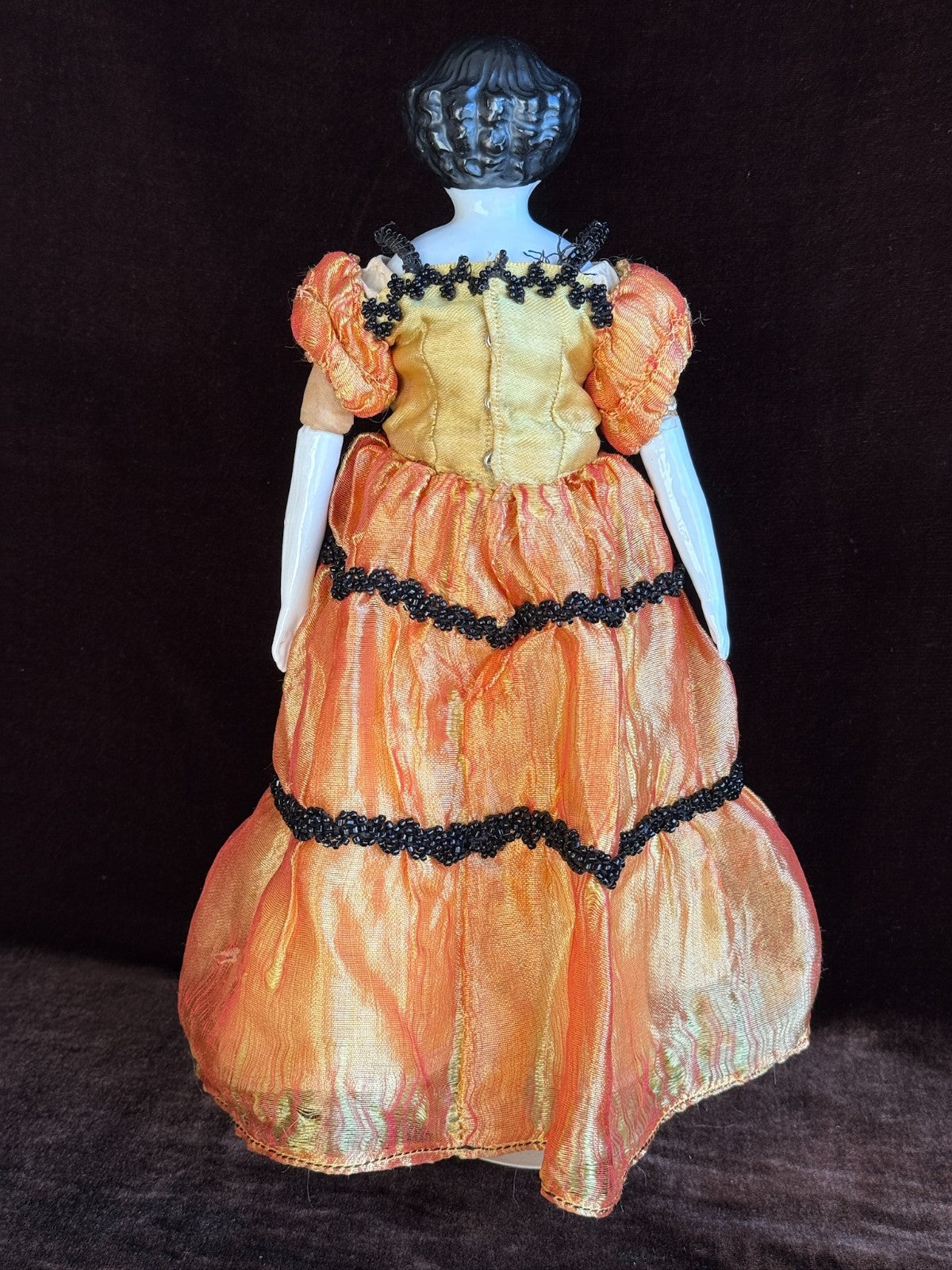 Antique German 12” Flat Top Highbrow China Shoulder Head Doll