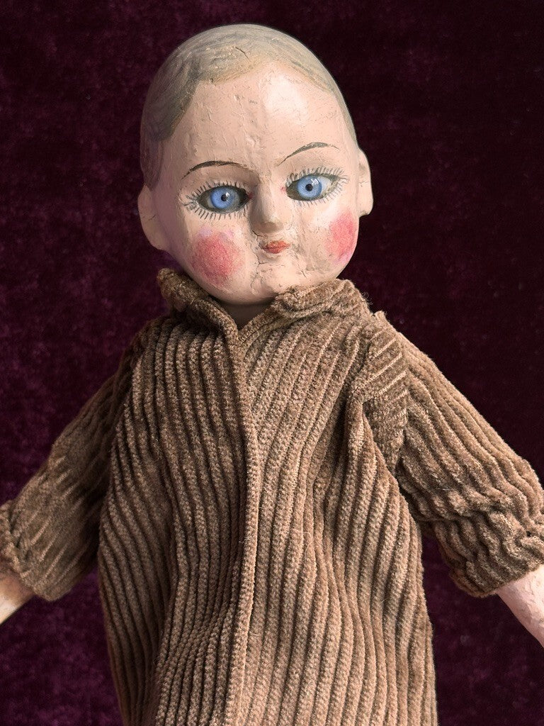 Antique French 11.5" Tout en Bois Wood Doll – Motschmann Type Body