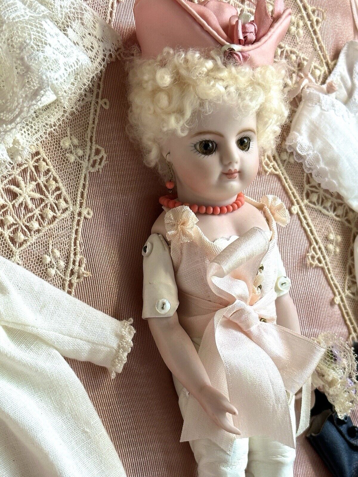 Artist Porcelain Reproduction of French François Gaultier Doll Presentation Box