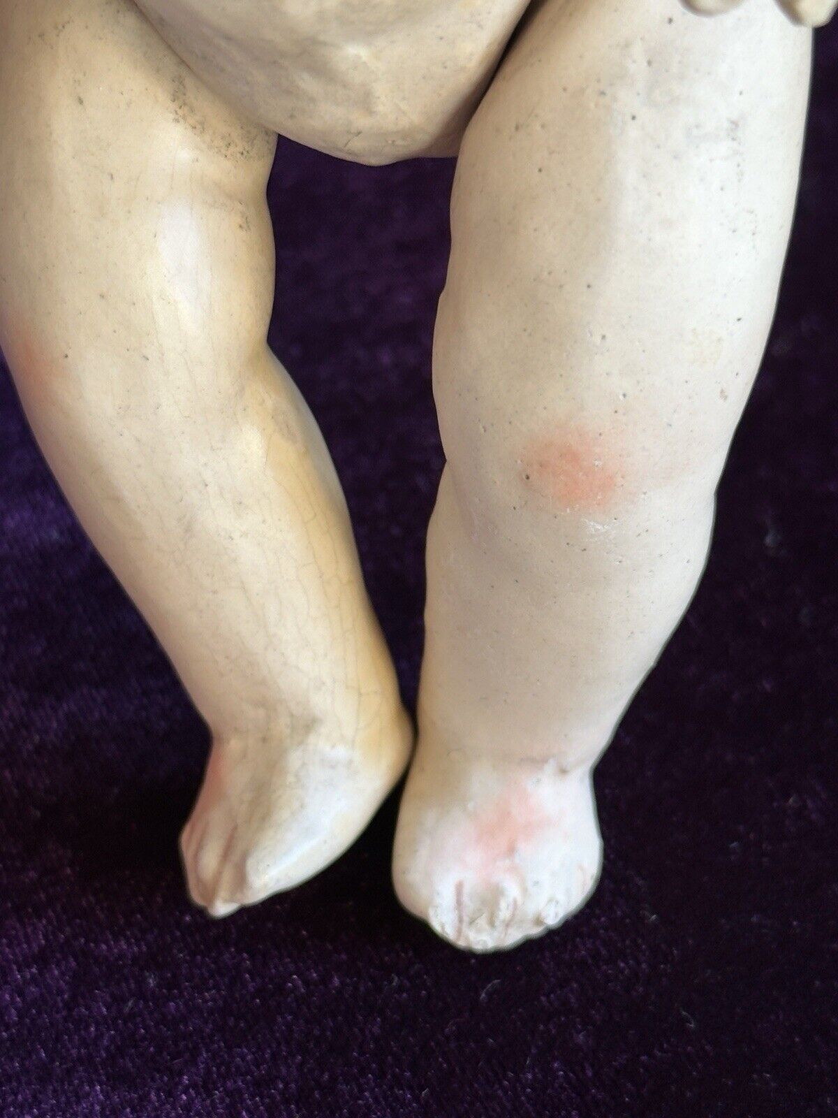 Antique German 8” Hermann Steiner Miniature Bisque Head Baby Doll