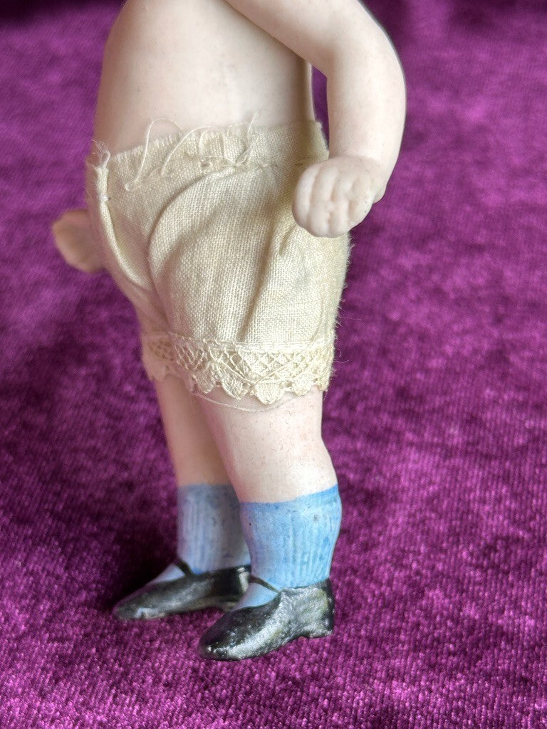 Antique German 4.5” Kestner 292 All Bisque Googly Eyes Doll
