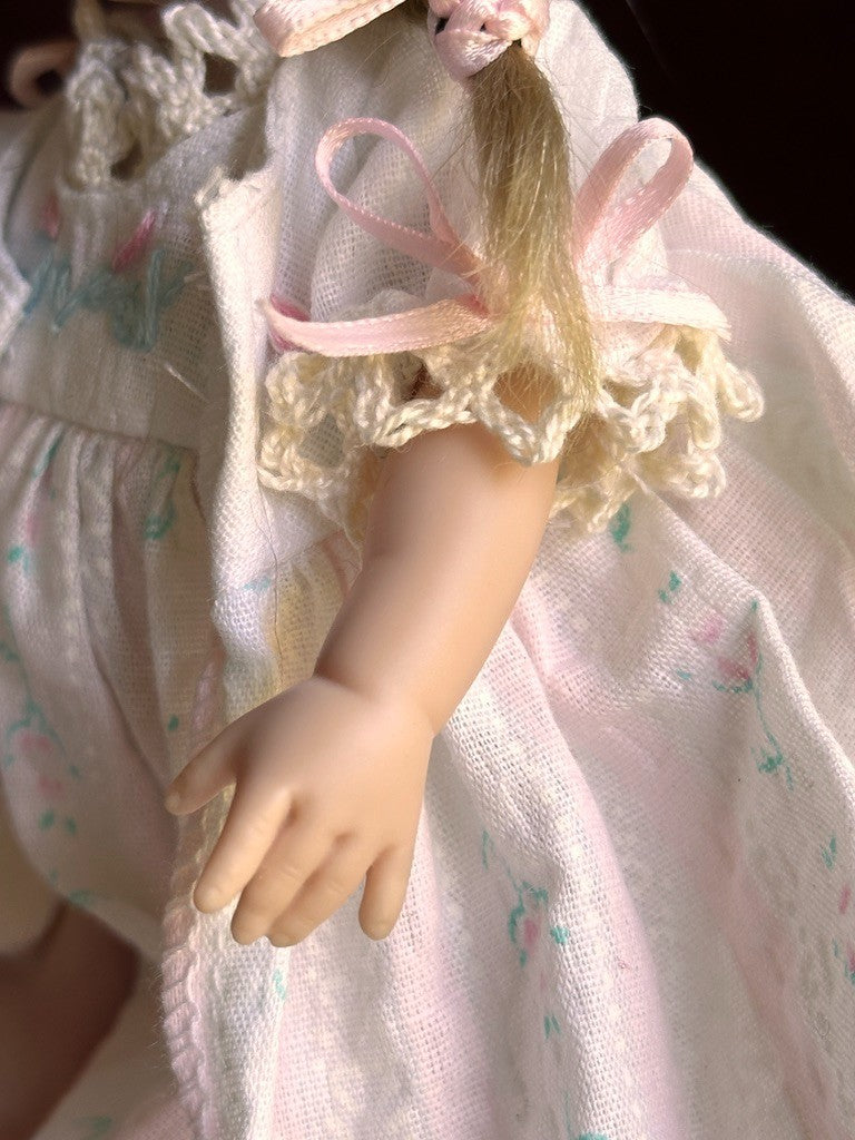 Collectible 7.5” Vinyl Pink Ribbon Riley Doll by Helen Kish LE 1000 Redressed