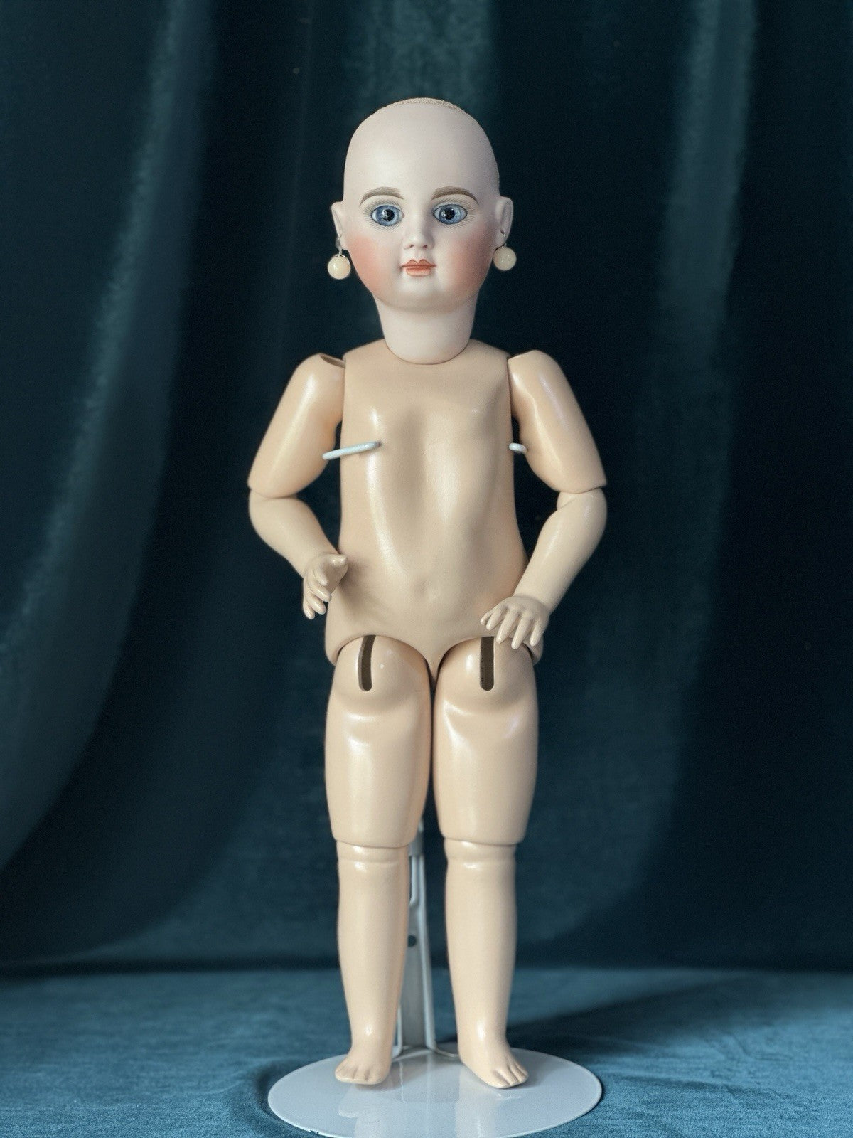Reproduction of Antique French Bebe Tete Dep 18” Doll By Opal Butler