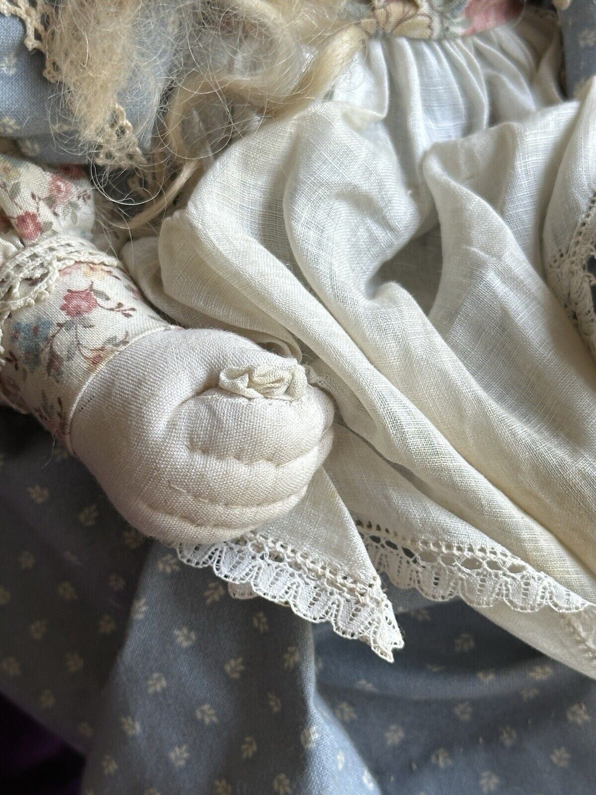 Collectible Handmade Decorated Artist Cloth Painted Embroidered Rag Doll