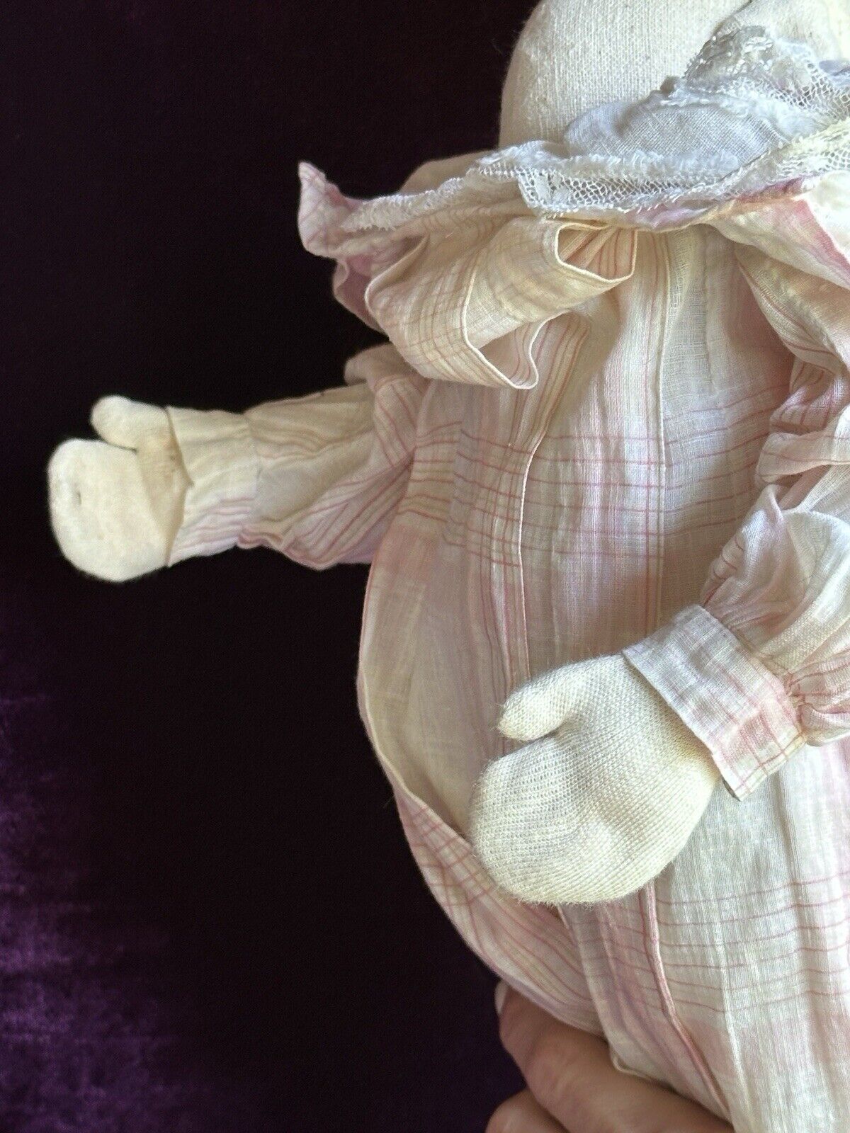 Collectible OOAK (?) Signed by Artist Linda Murray Shellcloth Cloth Girl Doll