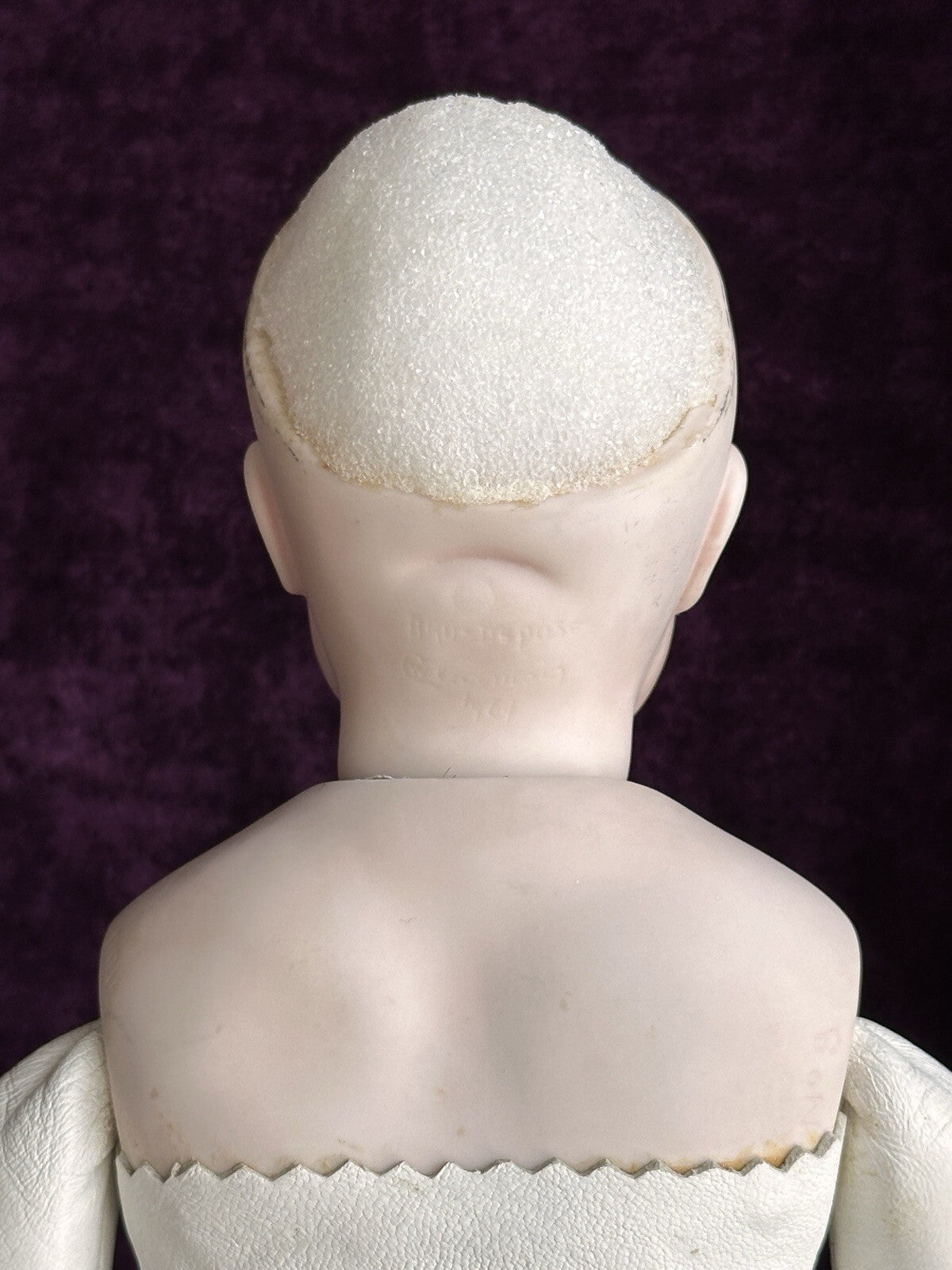 Vintage Porcelain 19” Repro of Antique French Bru Circle Dot Doll by Clara Wade