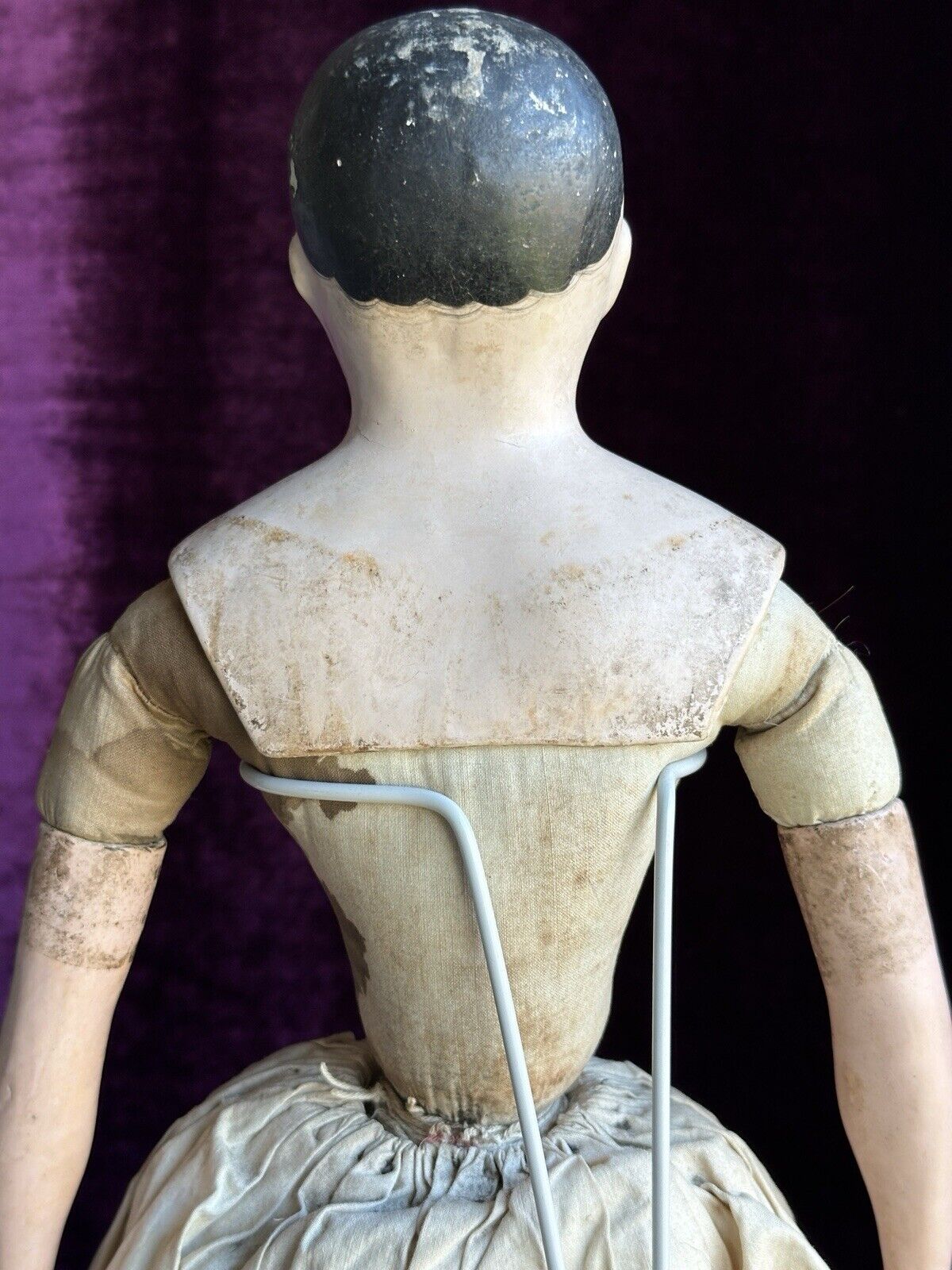 Antique French 21” Andréas Voit Papier Mache Glass Eyes Fashion Doll