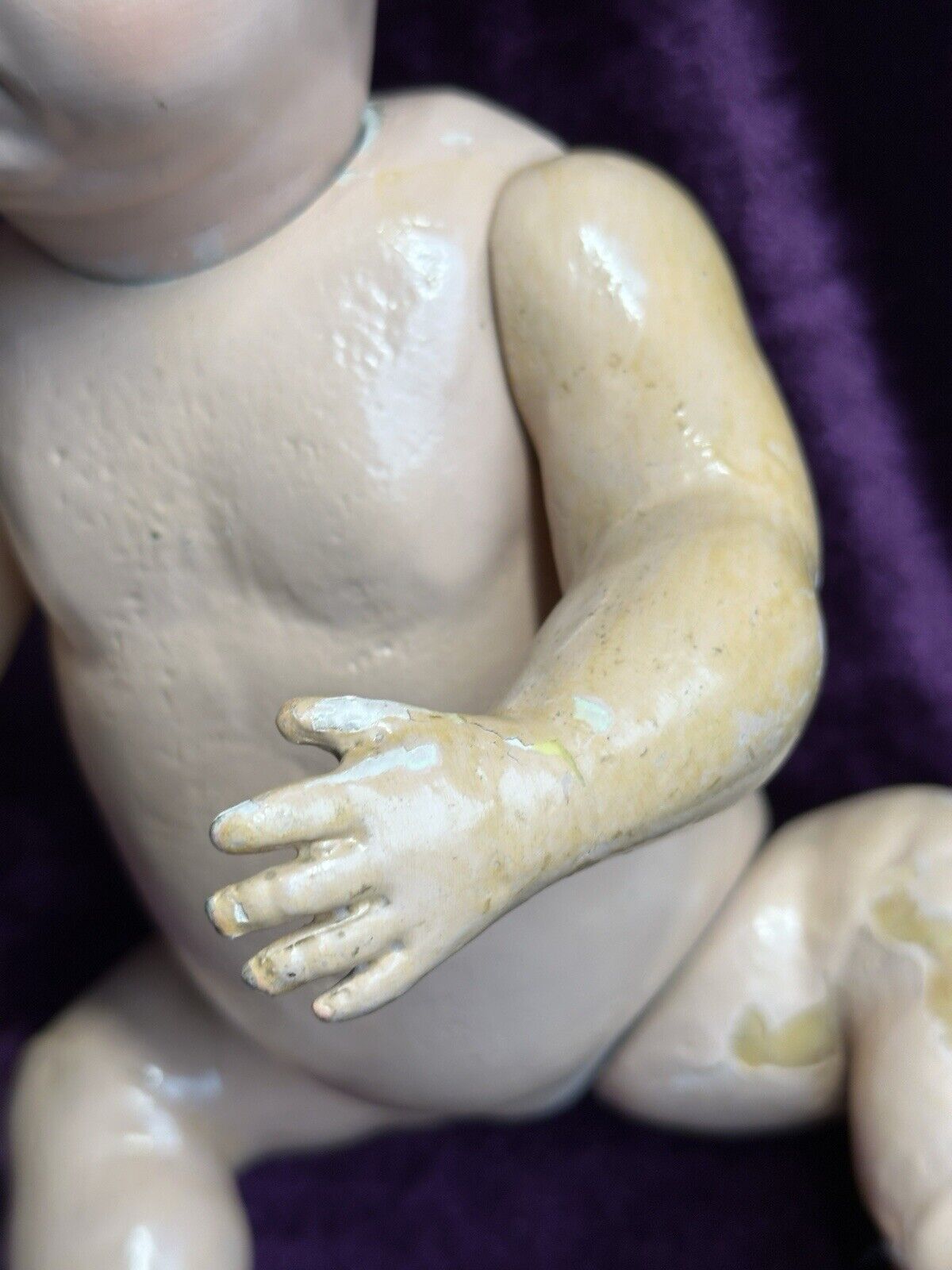 Antique American Schoenhut 14” Wood Baby Doll