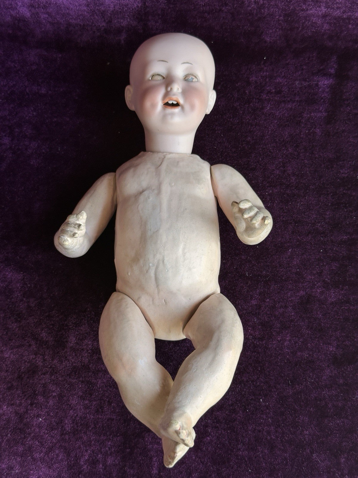 Rare Antique German 11.5” Armand Marseille 590 Bisque Head Baby Doll