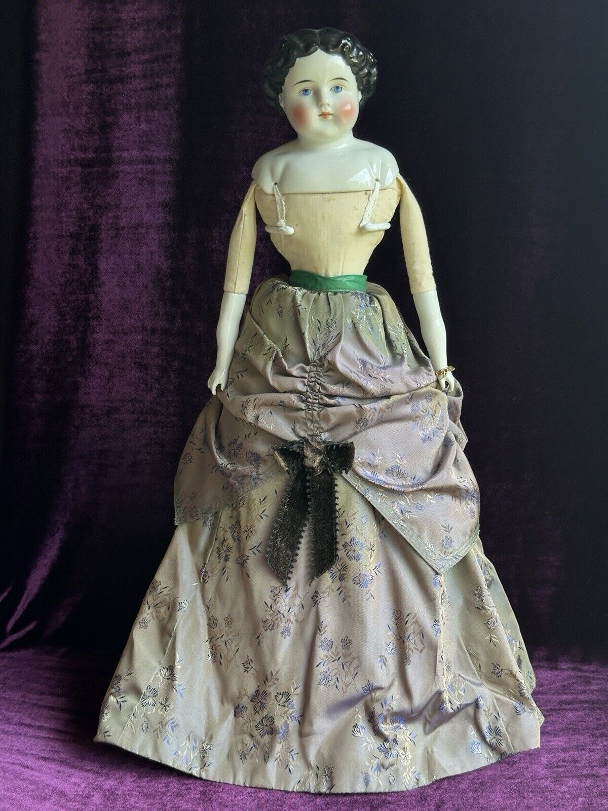 Antique German 23” Alt Beck Gottschalk (?) China Shoulder Head Victorian Doll