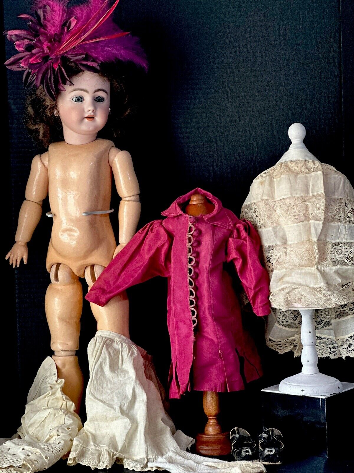 Antique German Simon Halbig Mold 1009 Dep 24” Doll Bisque Head Composition Body