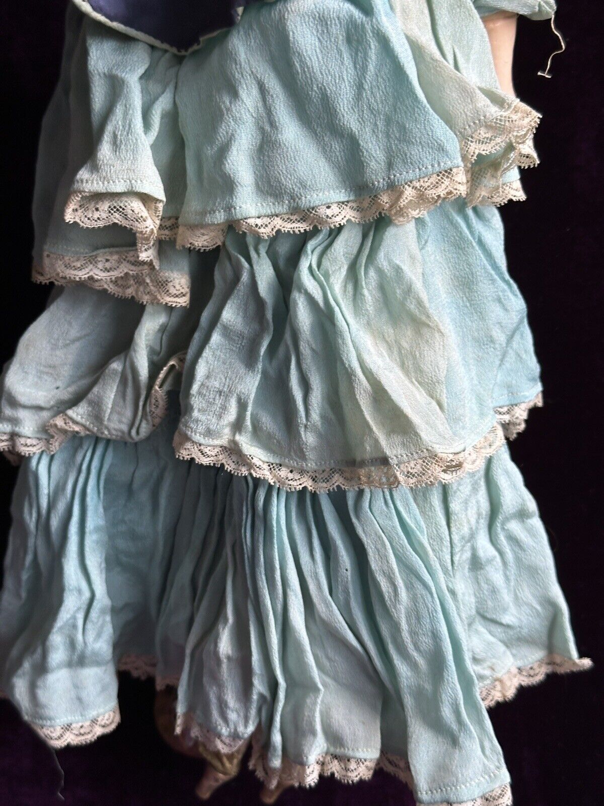 Rare Antique 27" Composition Cloth Art Deco Style French Boudoir Doll Glass Eye