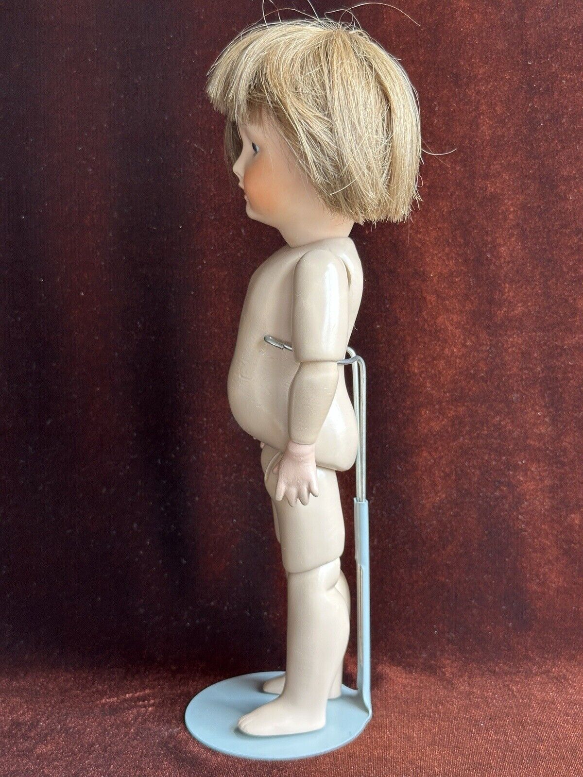 Porcelain/Composition 10.5”Reproduction of Antique French Bleuette SFBJ 301 Doll