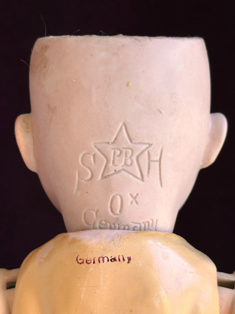Antique German 14" Schoenau & Hoffmeister Bisque Head Toddler Character Doll