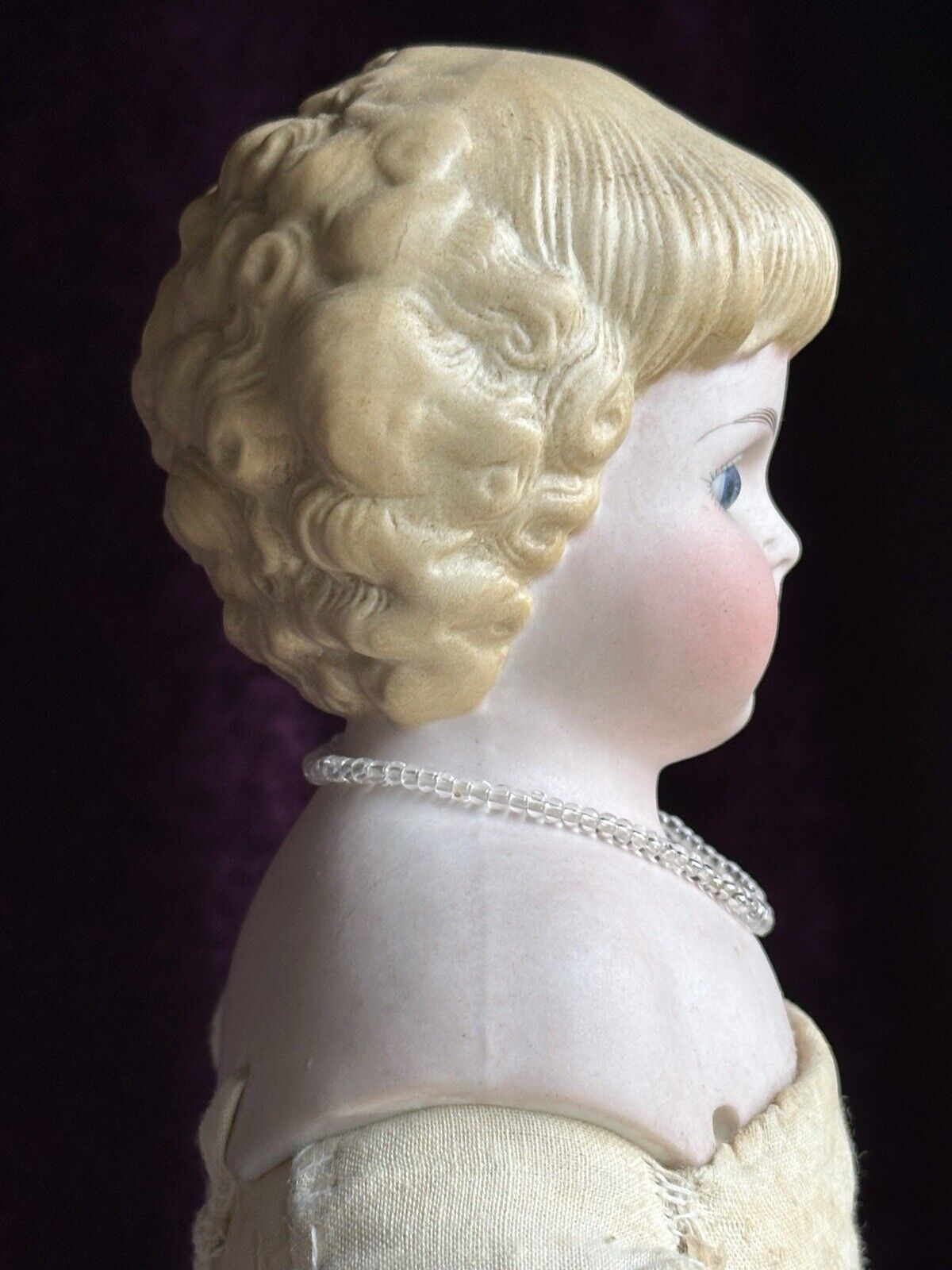Antique German 24" ABG 1000 Highland Mary Parian China Head Doll with Glass Eyes