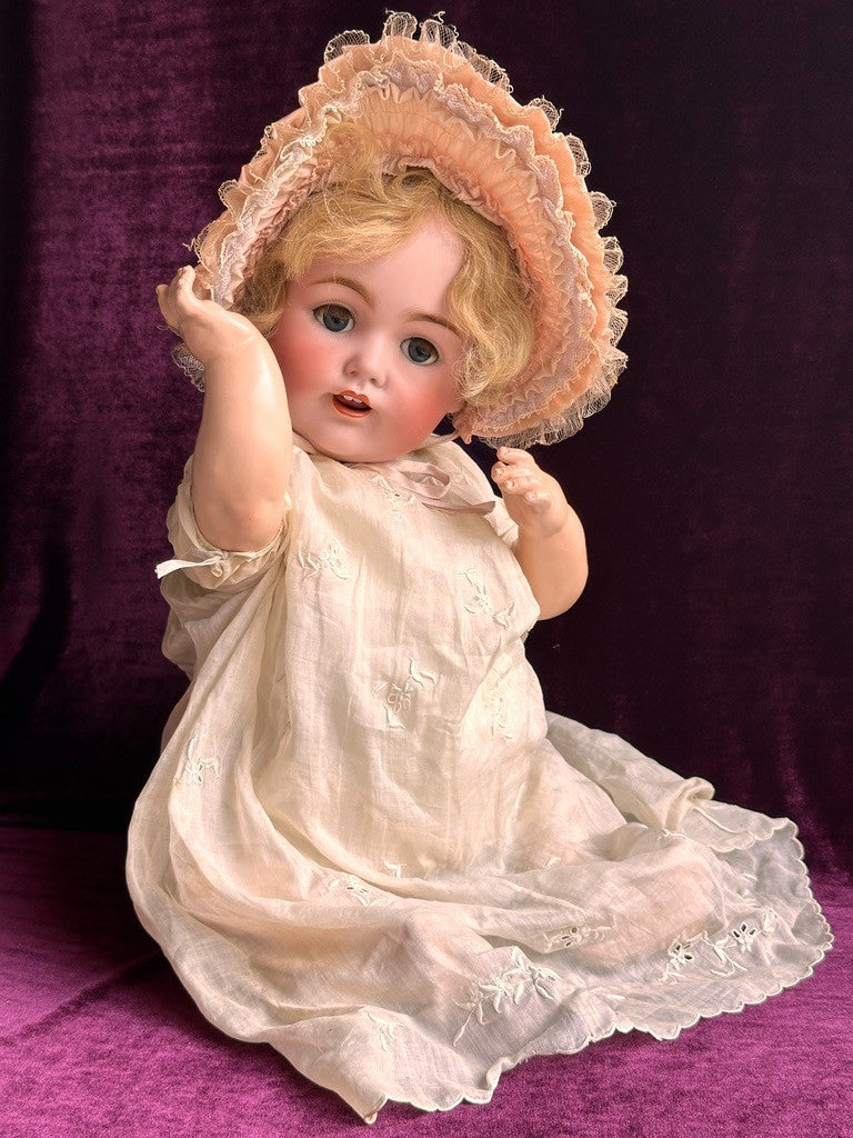 Large 21” Antique German JDK Kestner 257 Bisque Head Baby Doll Composition Body