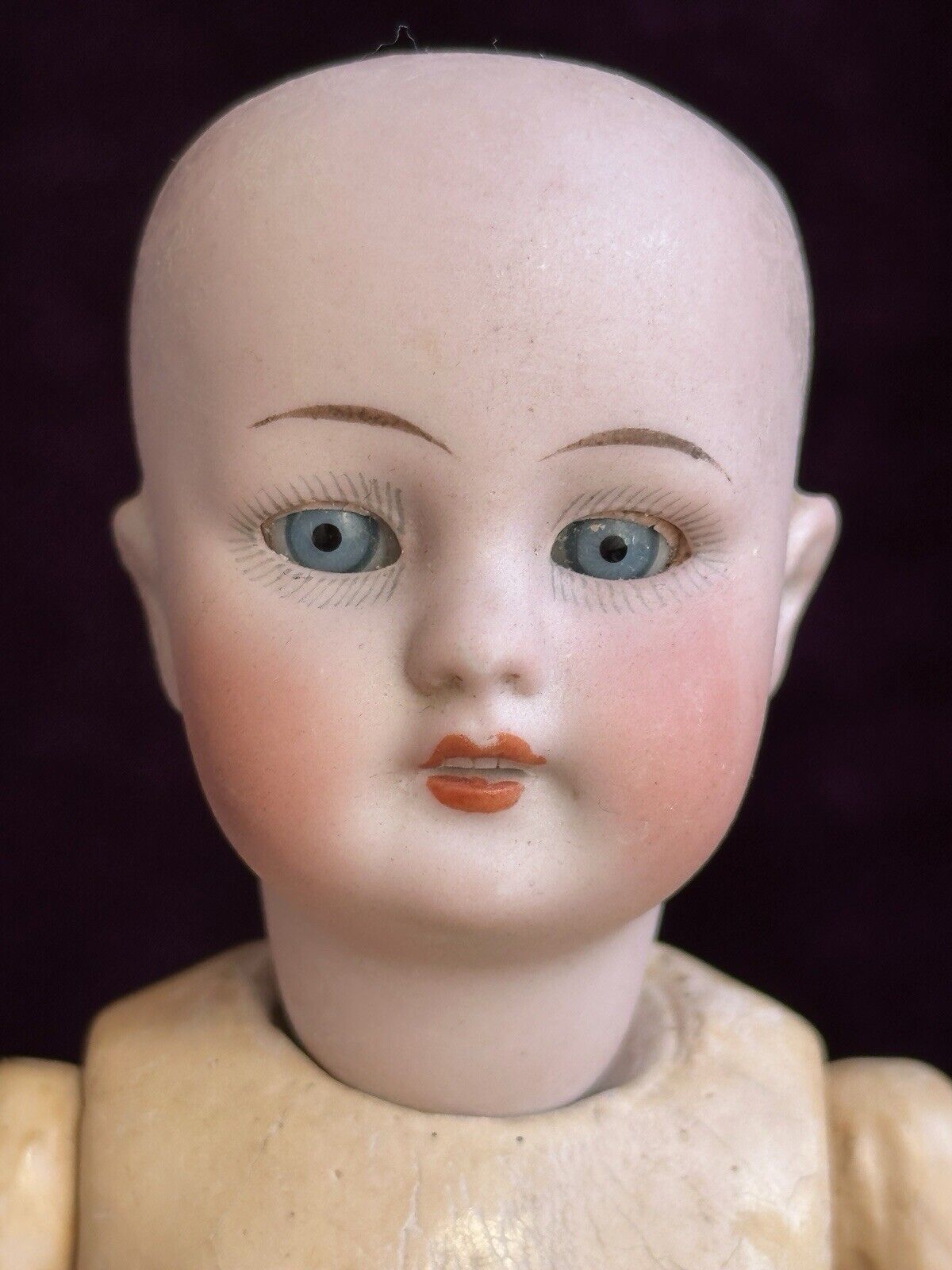 Antique German 8.75” Simon Halbig 1078 Bisque Head Flapper Body Doll