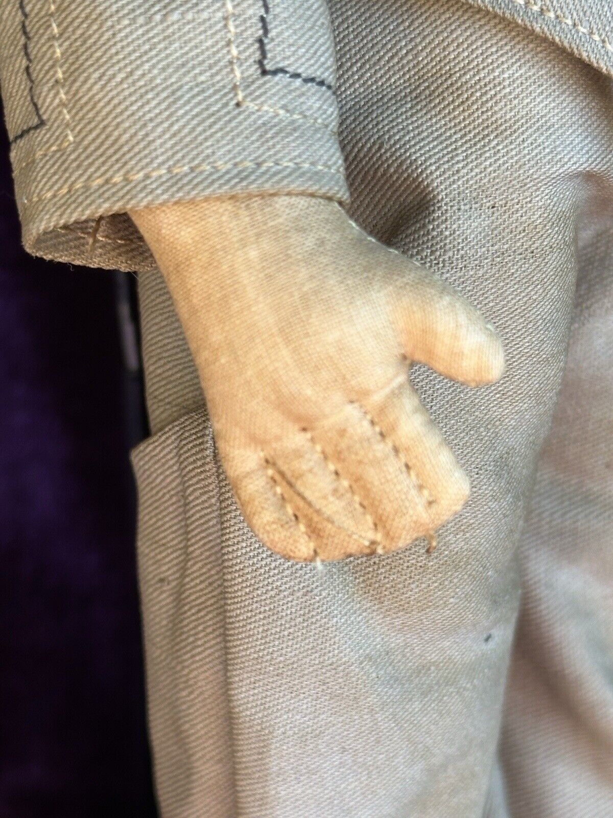 All Original Vintage Early Spanish 10.5” Munecas Pages Hard Mask Cloth Doll