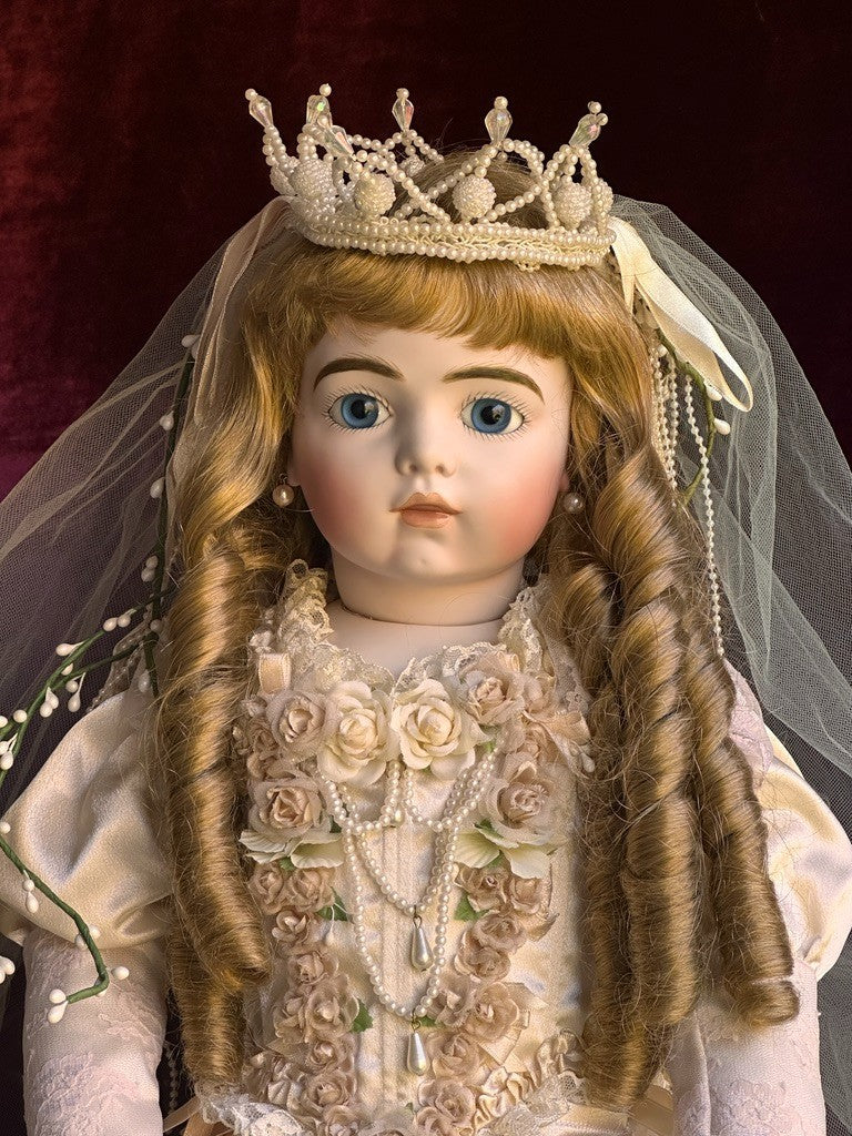 Large Mary Benner 32" Porcelain Repro of French Bru Jne Bebe Bride Doll LE 400
