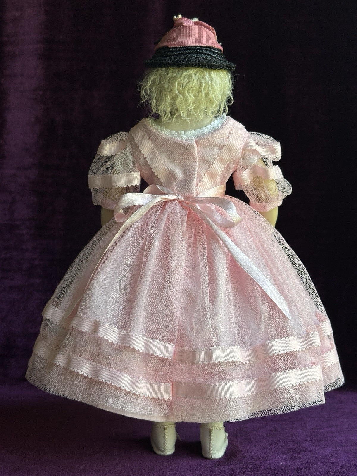 Collectible Porcelain Reproduction of Antique French Huret China Fashion Doll