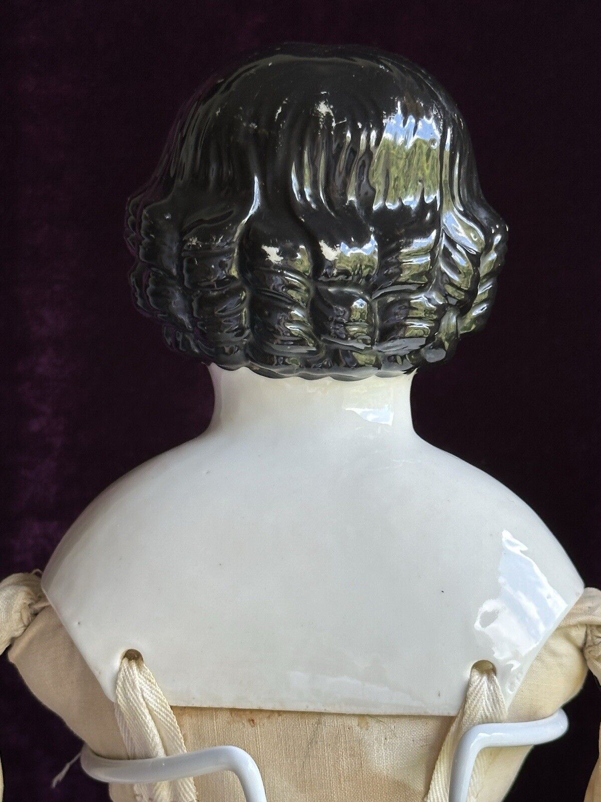 Antique German 23” Kister Flat Top High Brow China Shoulder Head Doll