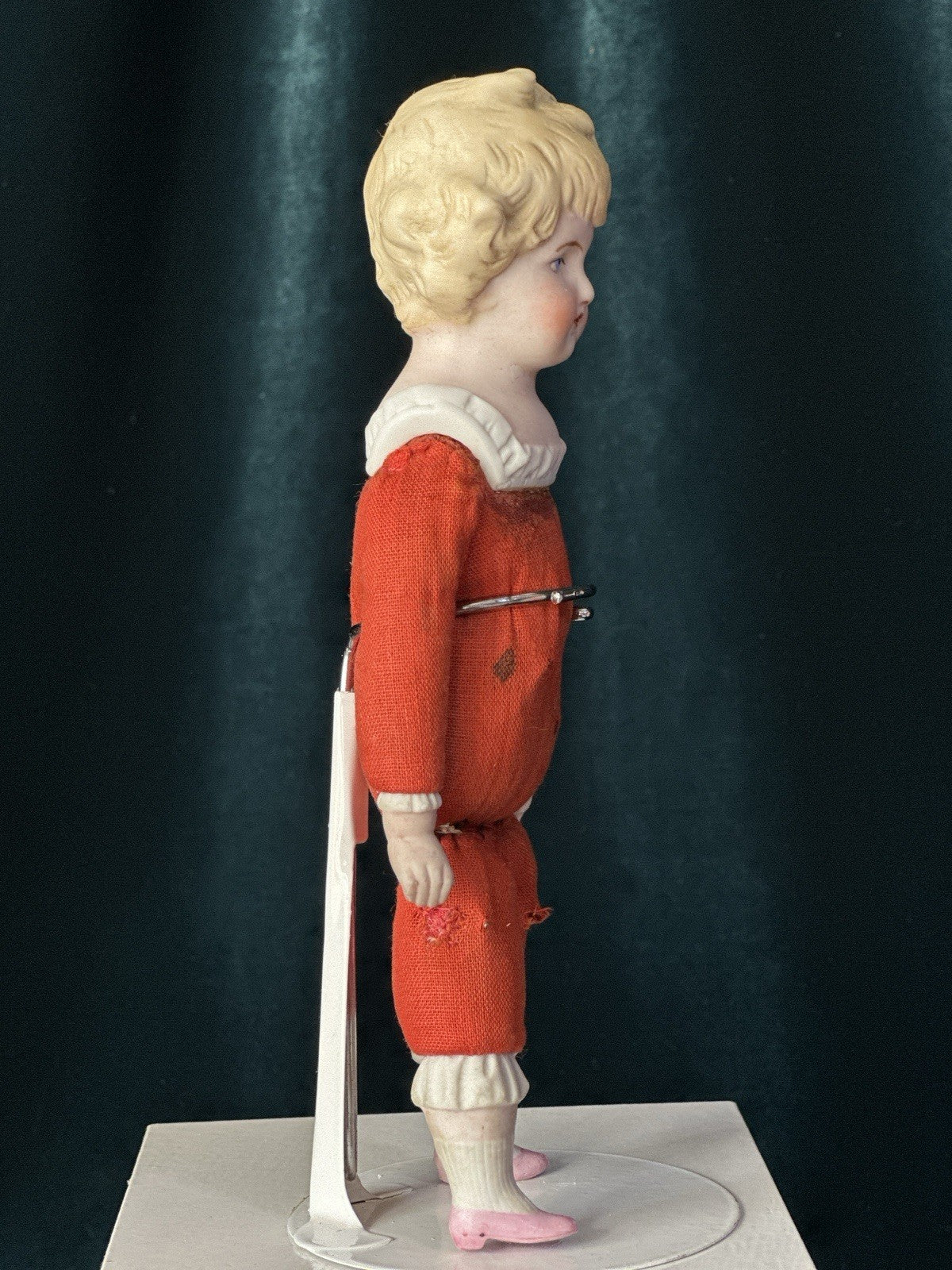 Antique German Hertwig (?) 7 1/2” Bisque Shoulder Head Doll