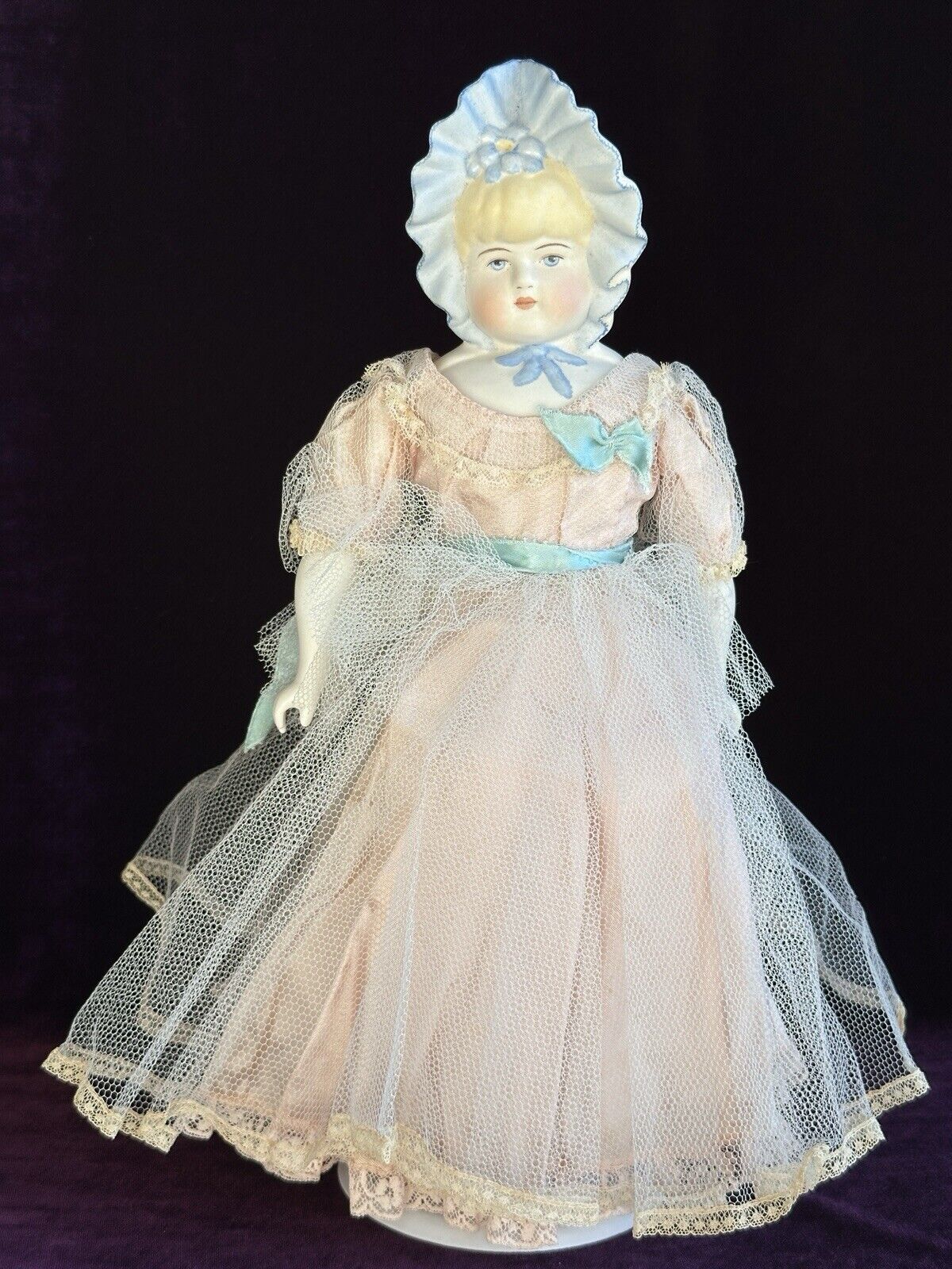Vintage 40’s Porcelain 14” Reproduction of Antique German Doll by Emma Clear
