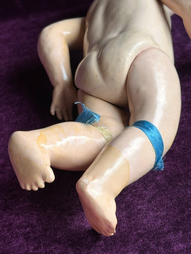 Antique Japanese 12.5” Morimura Brothers Asian Baby Doll with Original Outfit