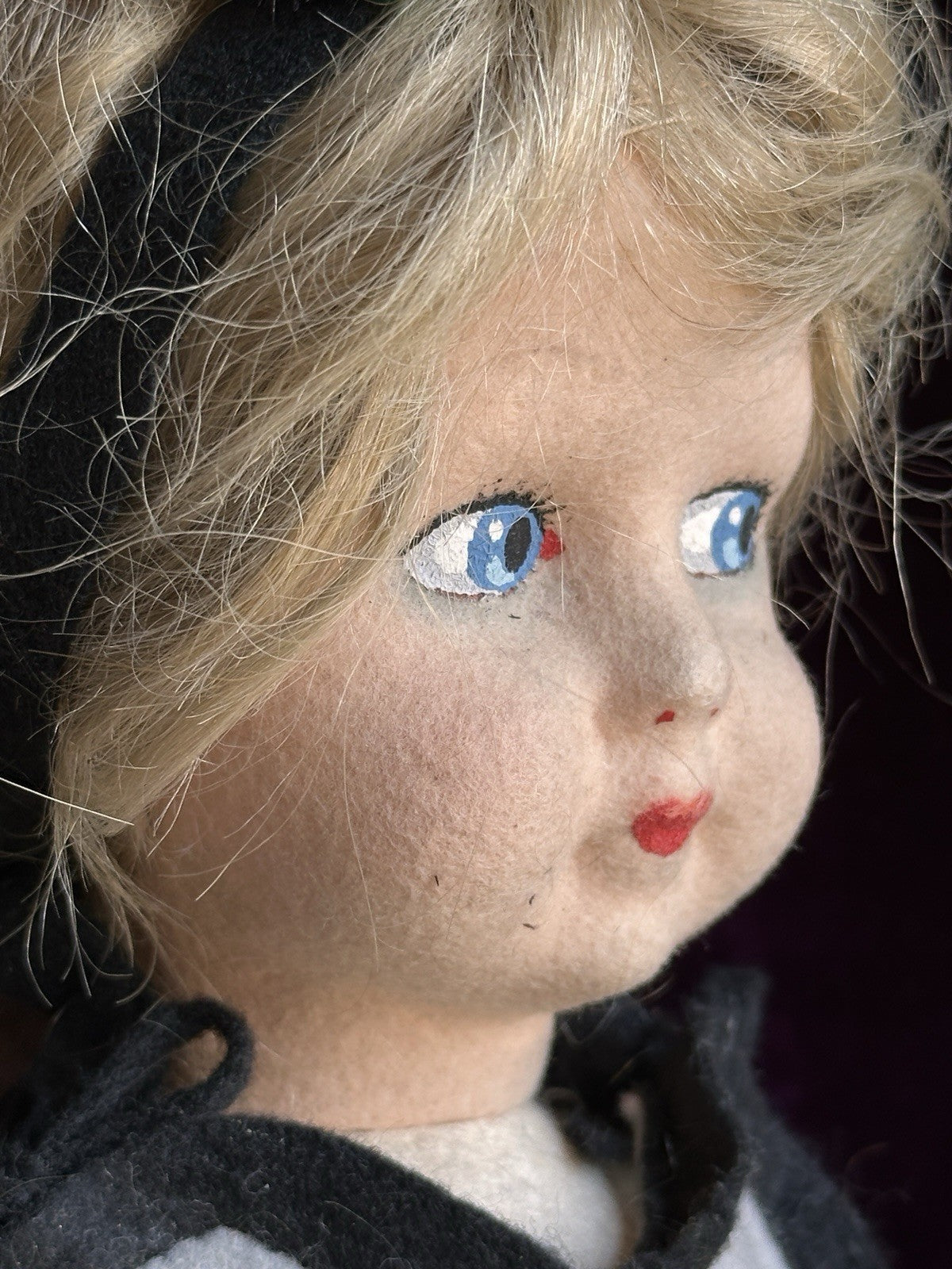 Vintage 18” Italian/French Lenci Style Cloth Felt Doll