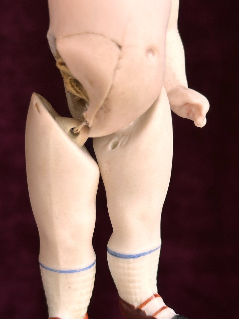 Lot of 2 Antique German Miniature Kestner 150 All Bisque Mignonette Dolls