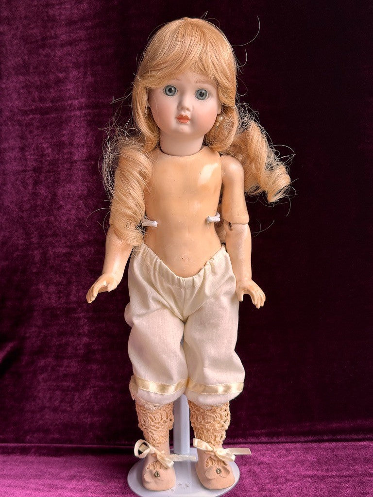 Vintage 17" Porcelain Composition Reproduction of Antique French Steiner Doll