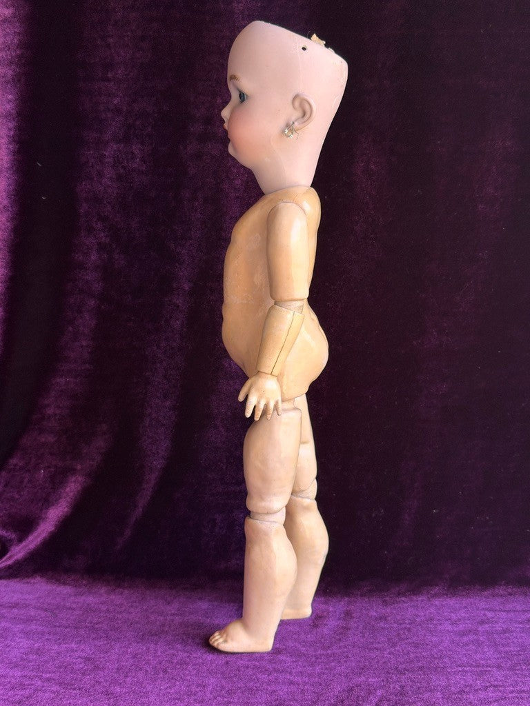 Antique German 18" Simon Halbig C.M. Bergmann Bisque Head Doll