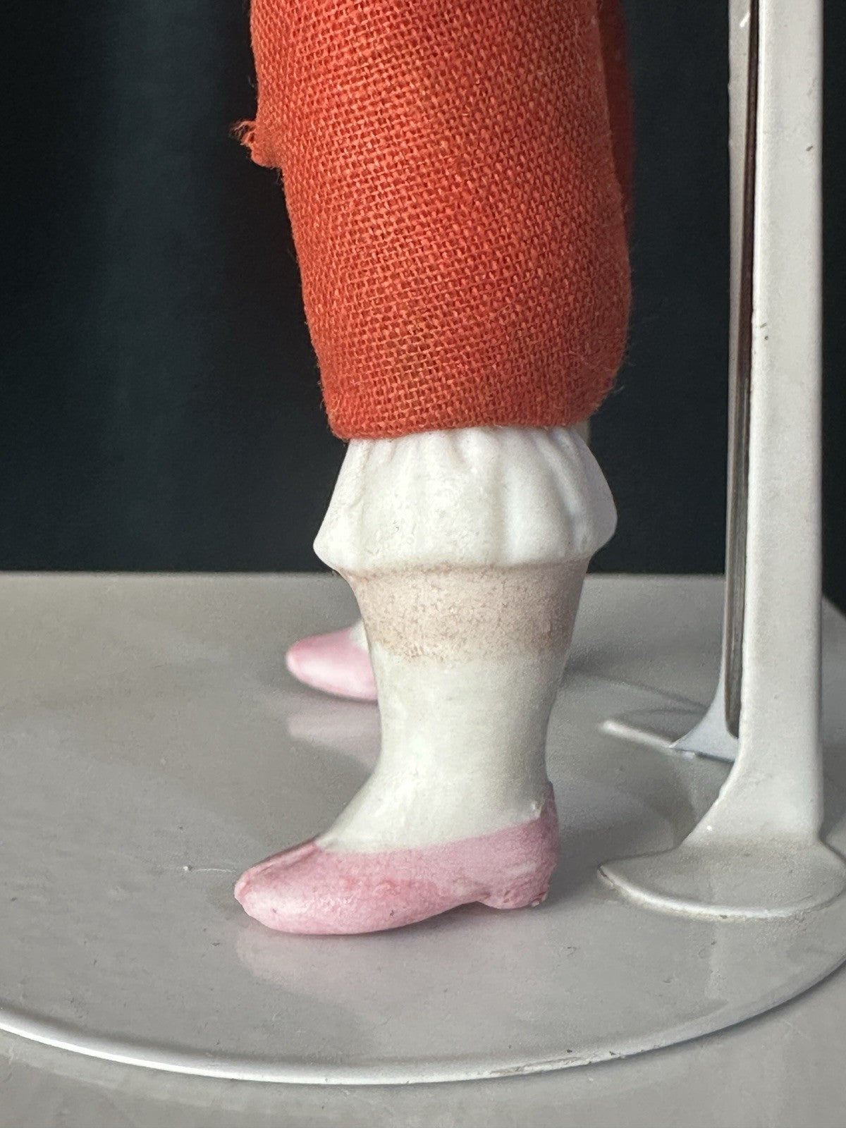 Antique German Hertwig (?) 7 1/2” Bisque Shoulder Head Doll