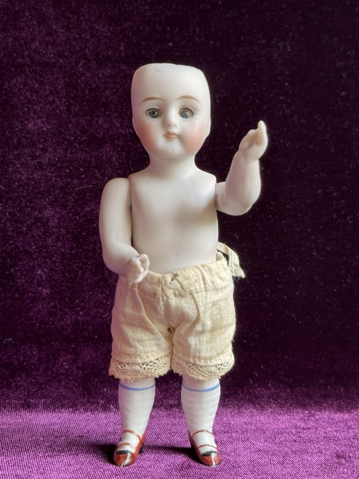 Antique German 5” Kestner 130 All Bisque Mignonette Doll Open Closed Mouth