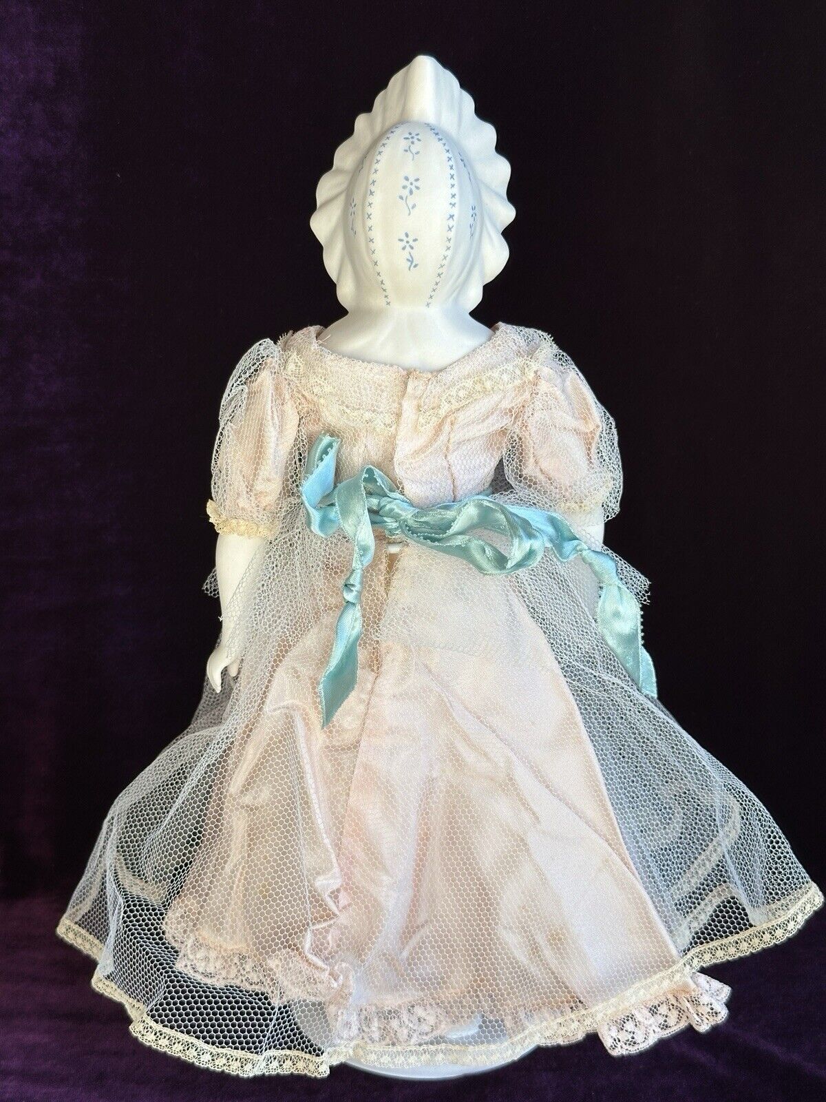 Vintage 40’s Porcelain 14” Reproduction of Antique German Doll by Emma Clear
