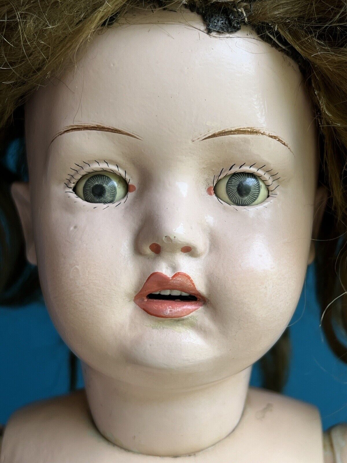 Rare Antique American 20” Composition Doll by F.A.M. Doll Company