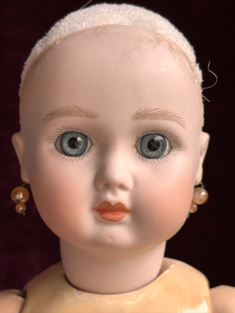 Vintage 17" Porcelain Composition Reproduction of Antique French Steiner Doll