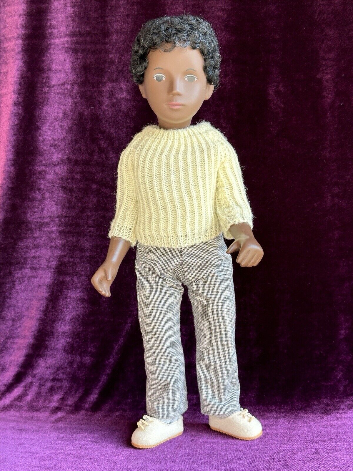 Collectible Vinyl Trendon Sasha Caleb 318 Boy Doll Made In England with Box