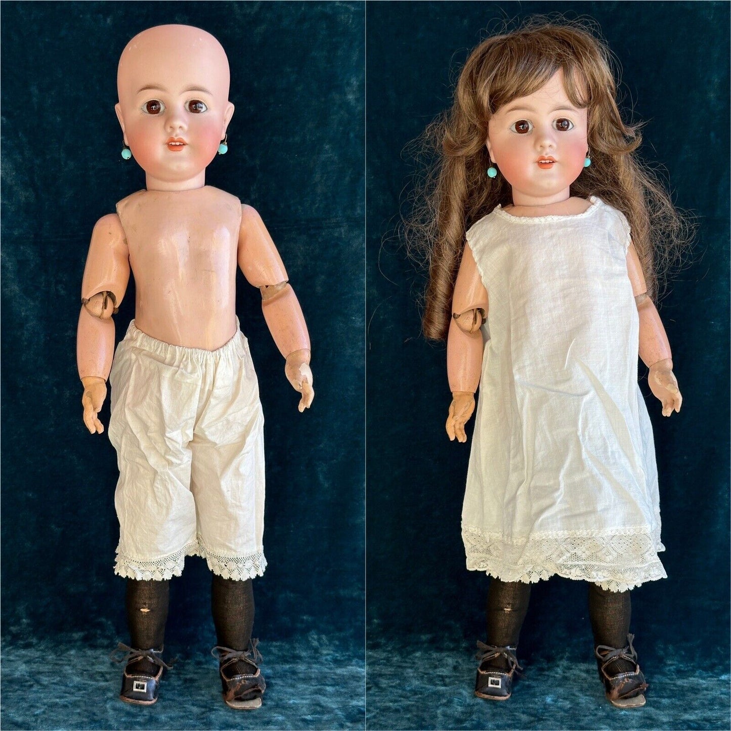 Antique French 24” Henri Rostal Mon Tresor Bébé Bisque Head Doll