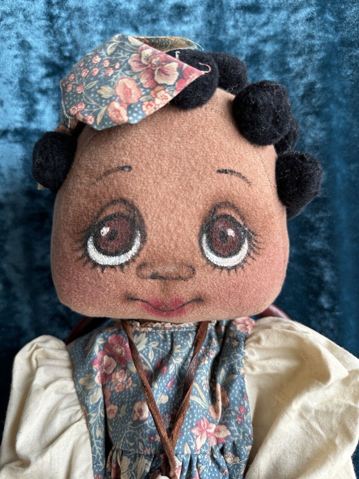 Lot of 3 OOAK Cloth Handmade Artist African American Sisters and Brothers Dolls
