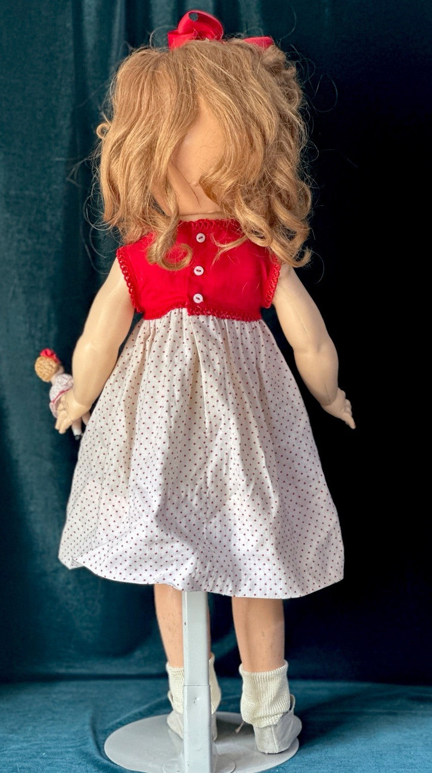 Vintage IDEAL All Composition Shirley Temple 27” Doll Flirty Eyes