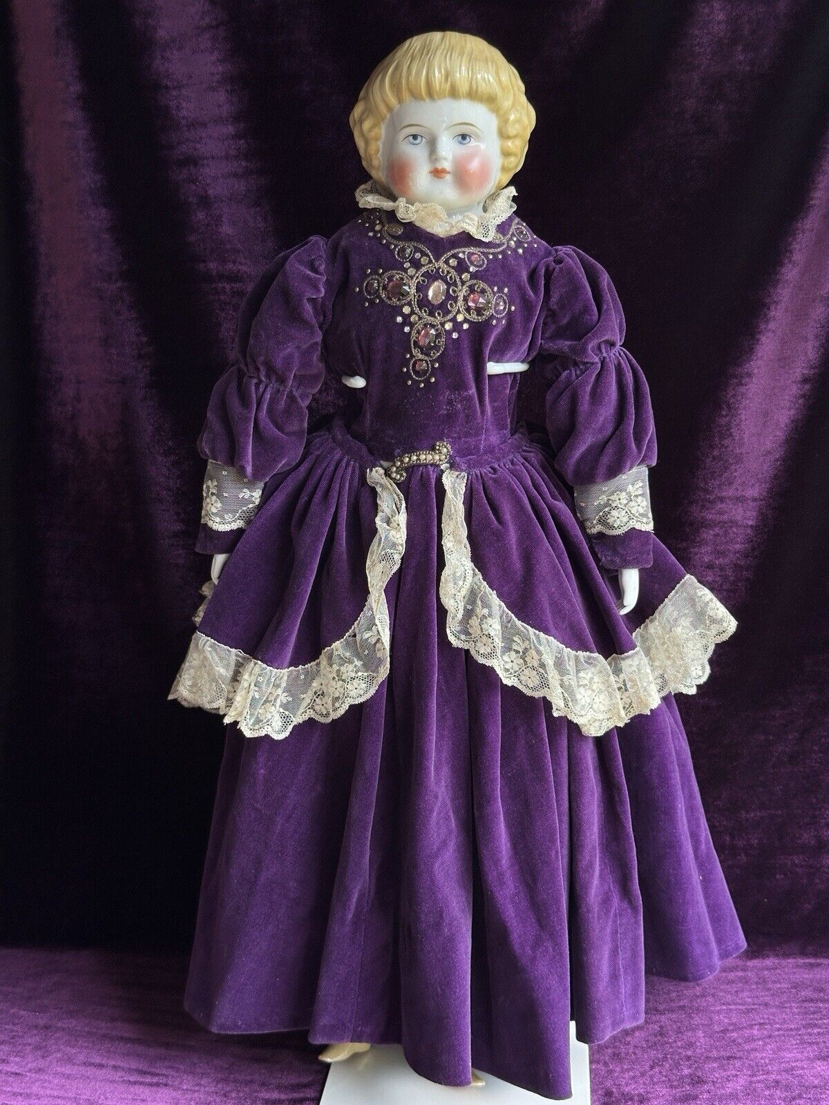 Large Antique German 25” Alt Beck Gottschalck 1000 Highland Mary China Doll