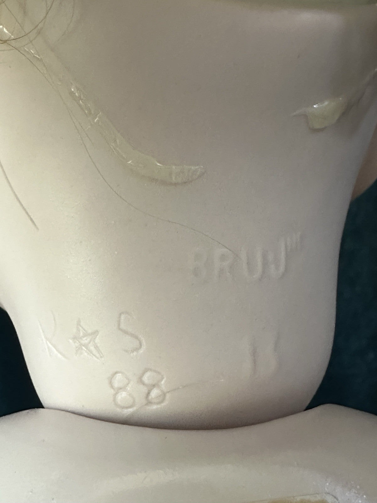 Vintage Artist Reproduction of Antique French Bru Jne 20” Doll Porcelain Head
