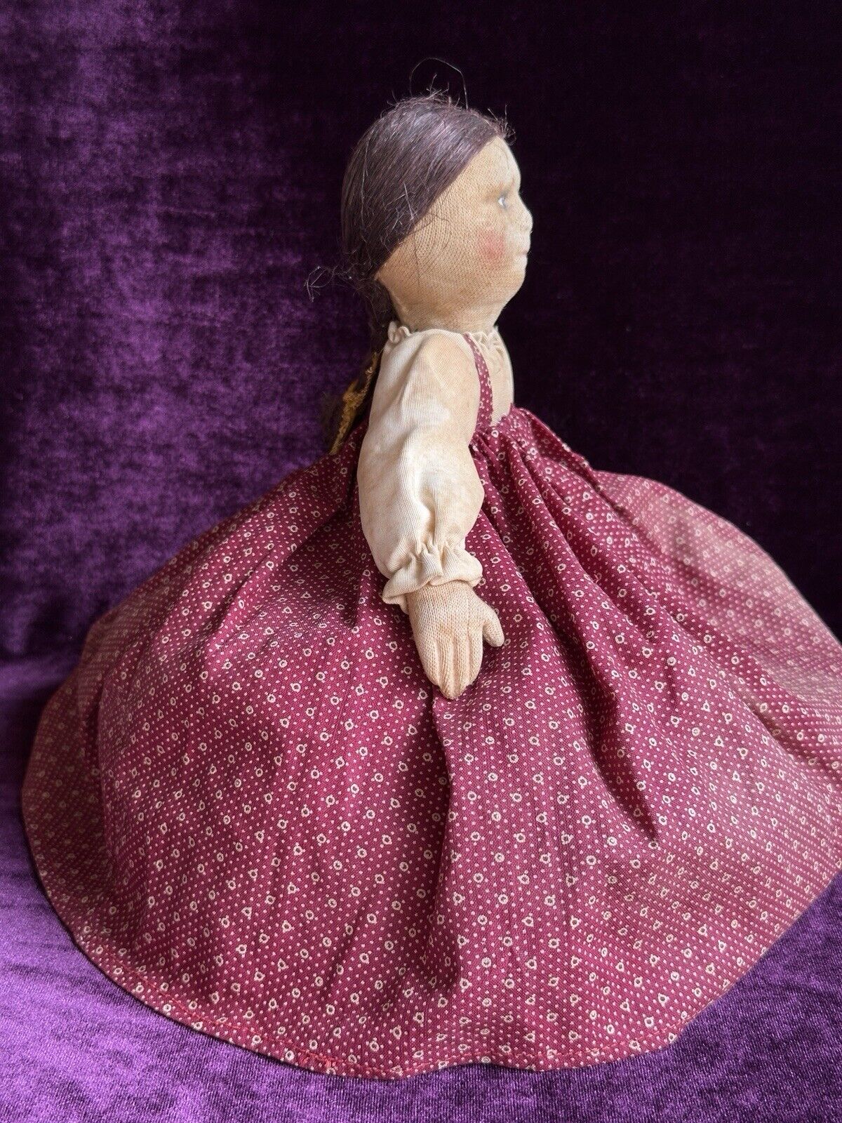 Antique Russian 10” Soviet Union Stockinette Tea Wormer Cloth Doll