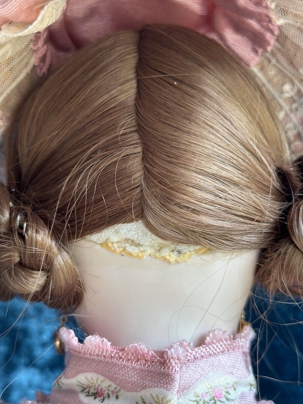 Large 27” Porcelain Head Reproduction of Antique French Jumeau (?) Doll