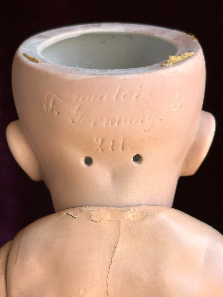 Antique German 12” JDK Kestner 211 Bisque Head Baby Doll Composition Body