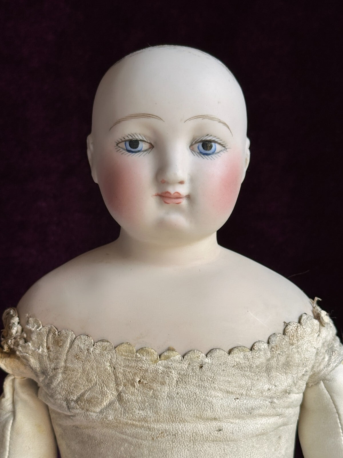Very Rare 21” Barrois French Fashion Poupee Bisque Head Doll – Painted Eyes
