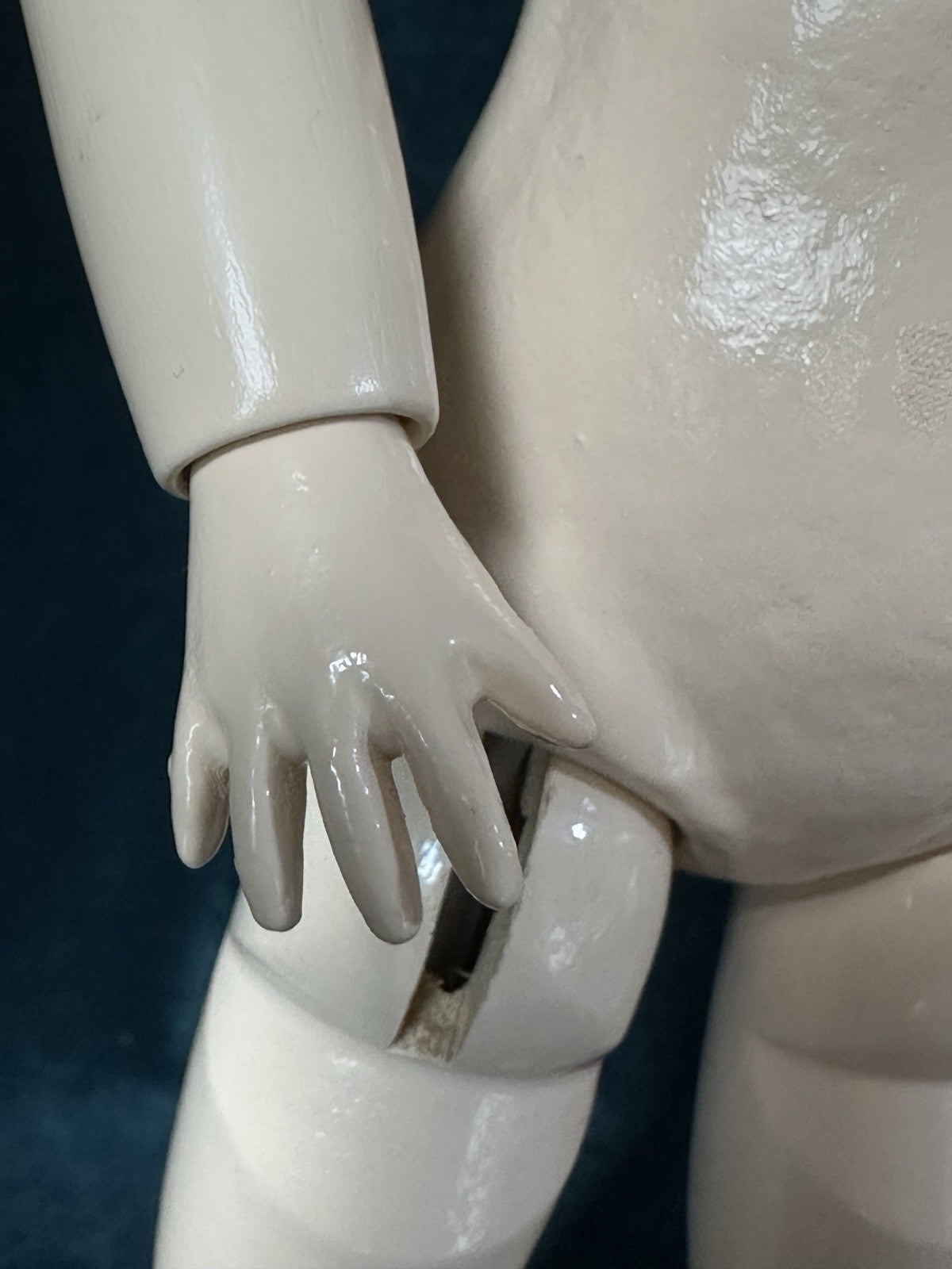 Porcelain/Composition 11” Reproduction of Antique French Bleuette Doll